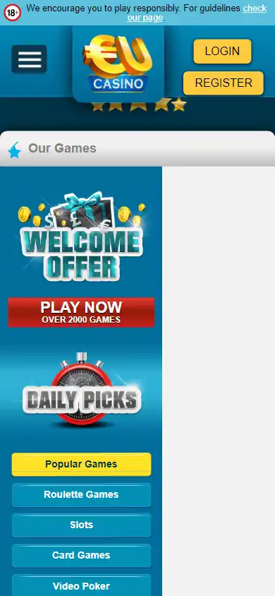 EUcasino DK screenshot 5