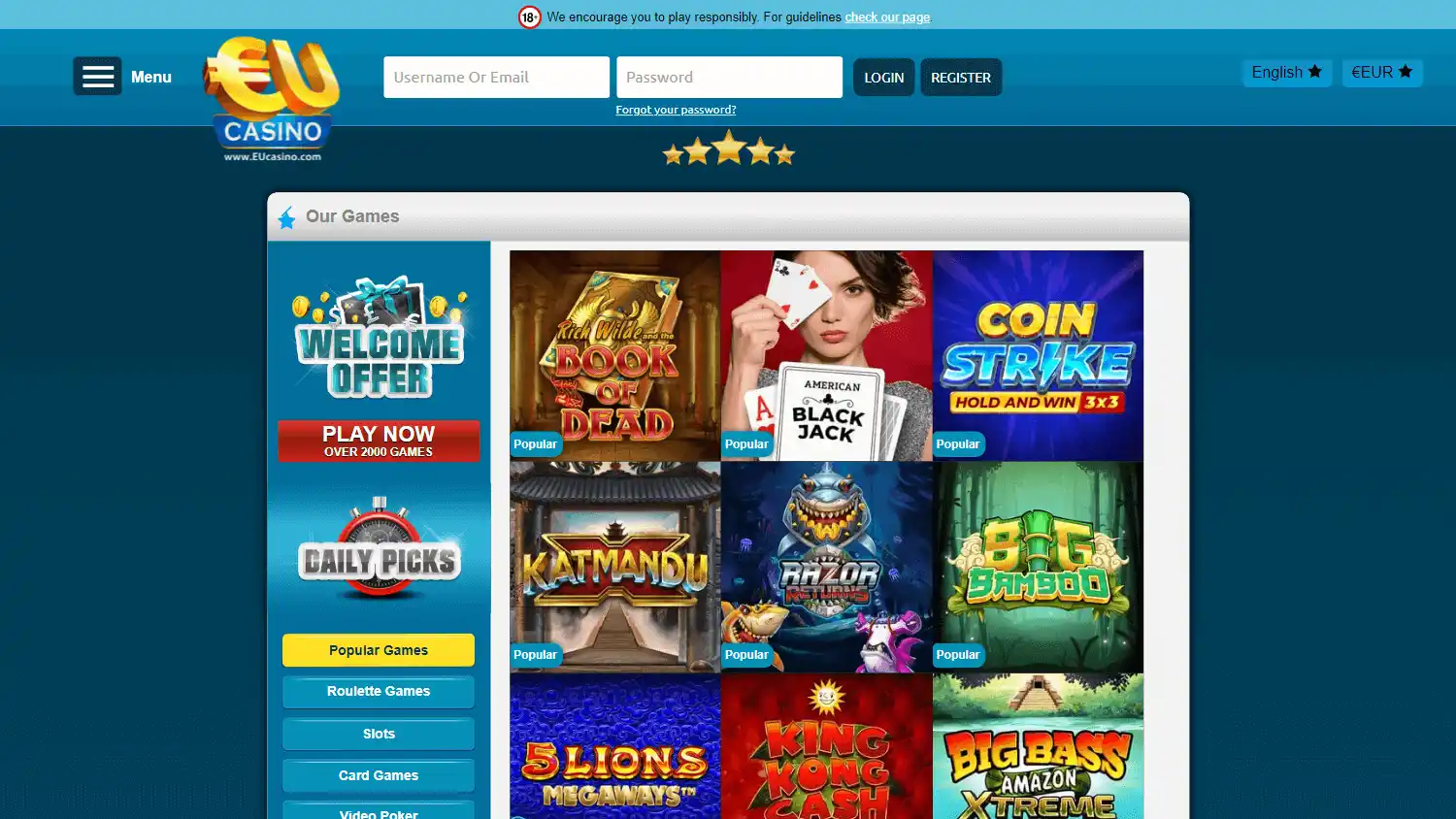 EUcasino ES screenshot 3
