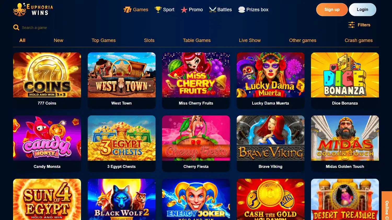 Euphoria Wins Casino screenshot 2