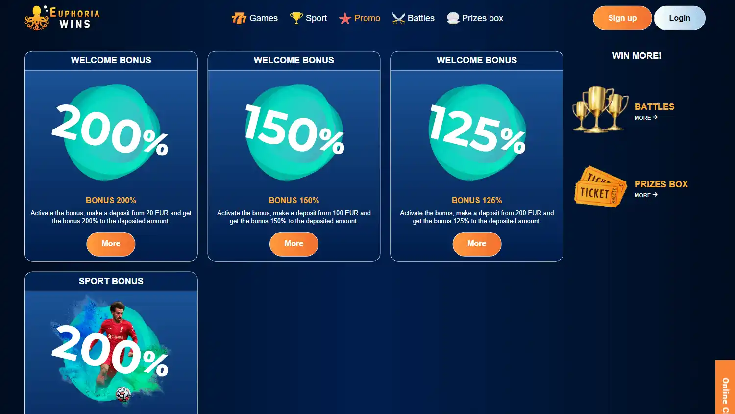 Euphoria Wins Casino screenshot 3