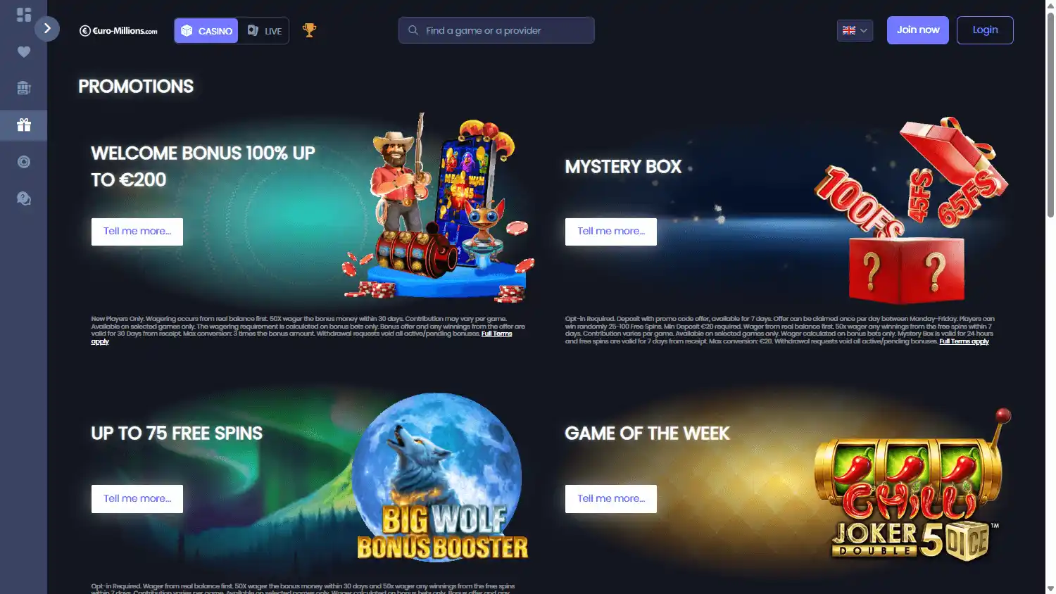 Euro-Millions.com Casino screenshot 3