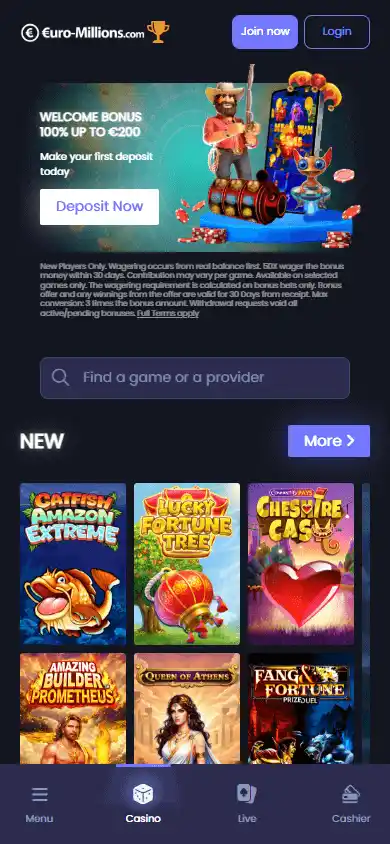 Euro-Millions.com Casino screenshot 4