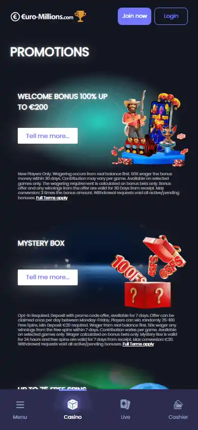 Euro-Millions.com Casino screenshot 6