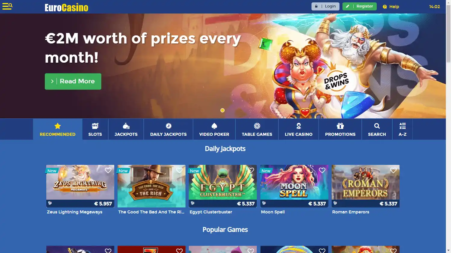 EuroCasino screenshot 1