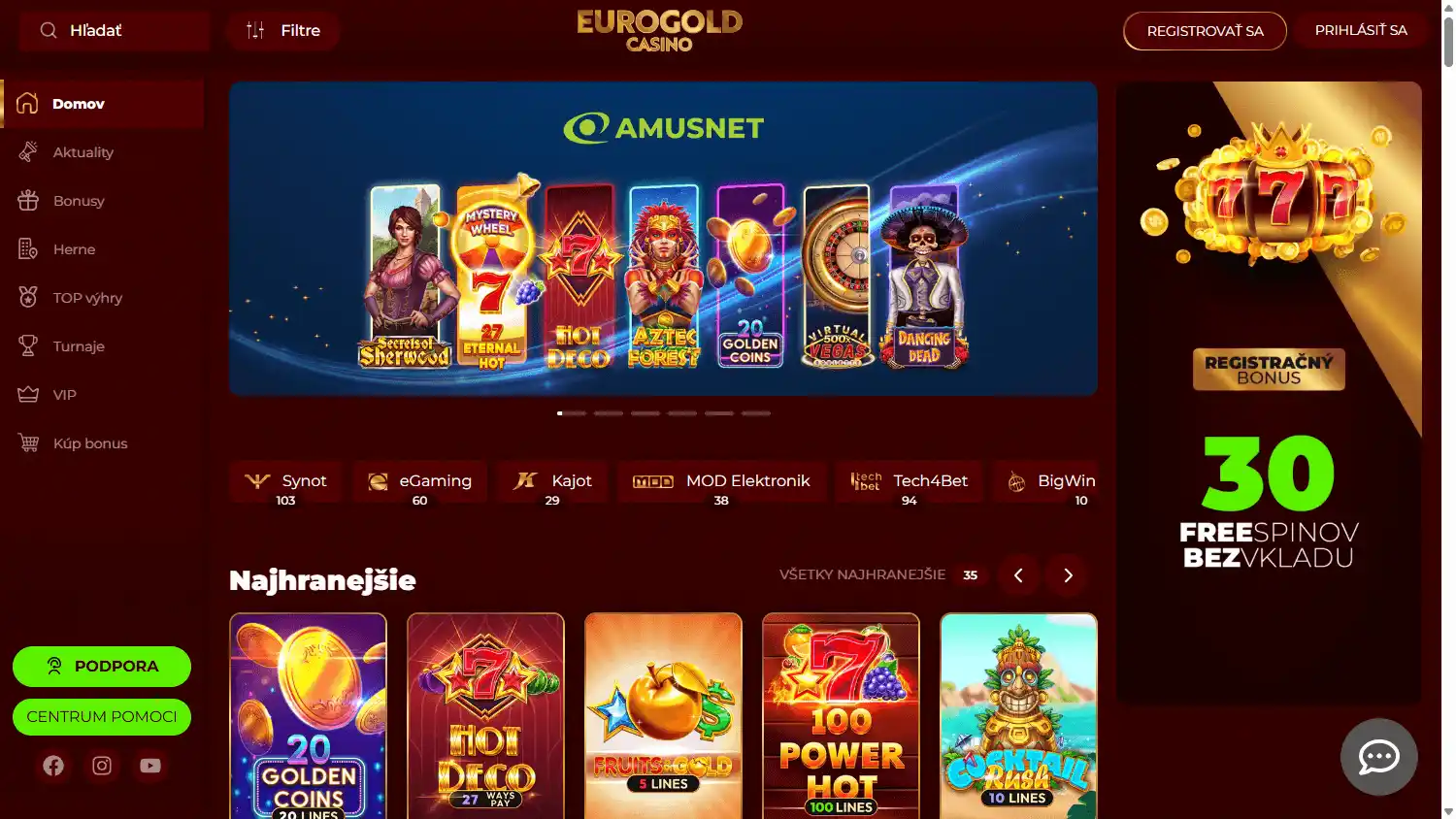 Eurogold Game Casino screenshot 1