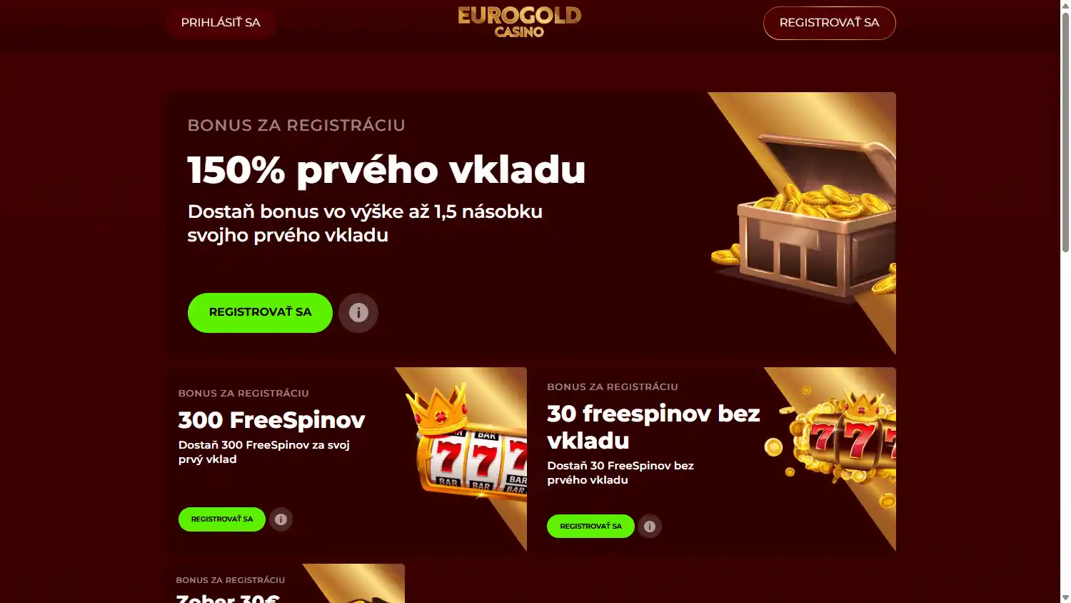 Eurogold Game Casino screenshot 2