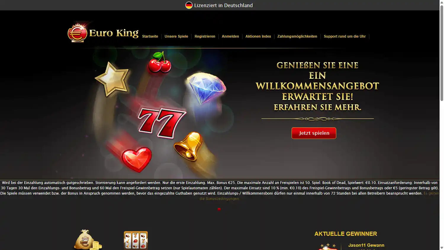 EuroKingClub Casino DE screenshot 1