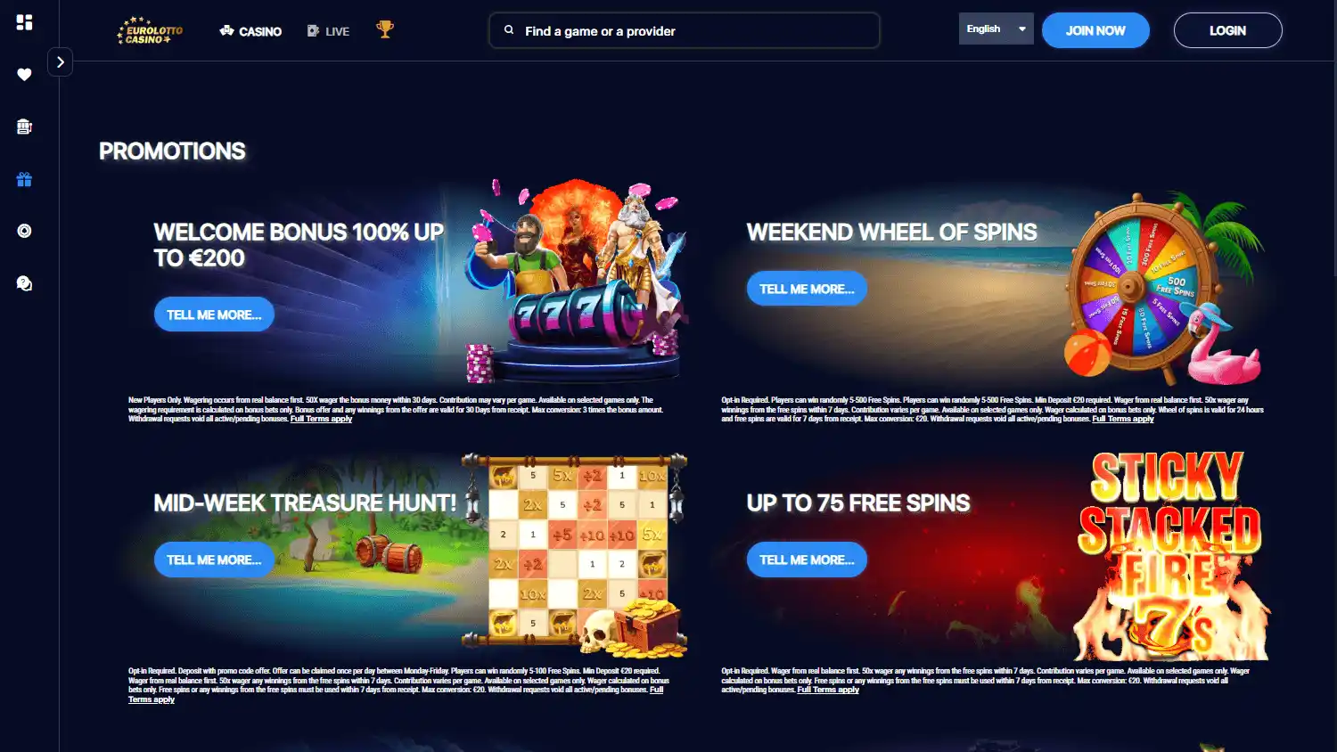 EuroLotto Casino screenshot 3