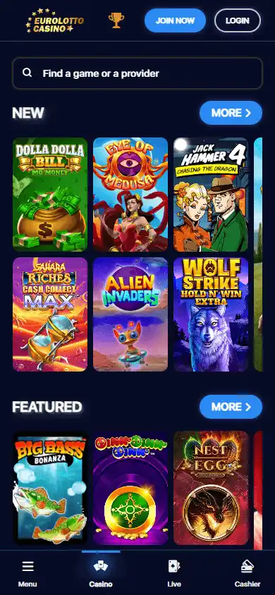 EuroLotto Casino screenshot 4