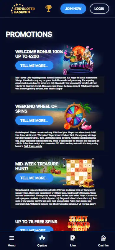 EuroLotto Casino screenshot 6