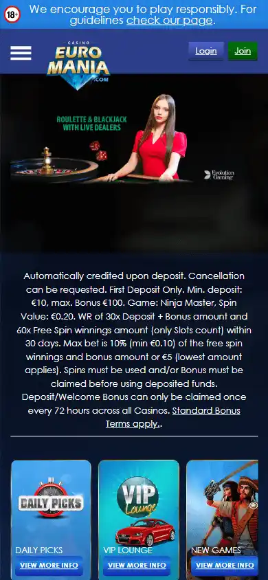 EuroMania Casino screenshot 4
