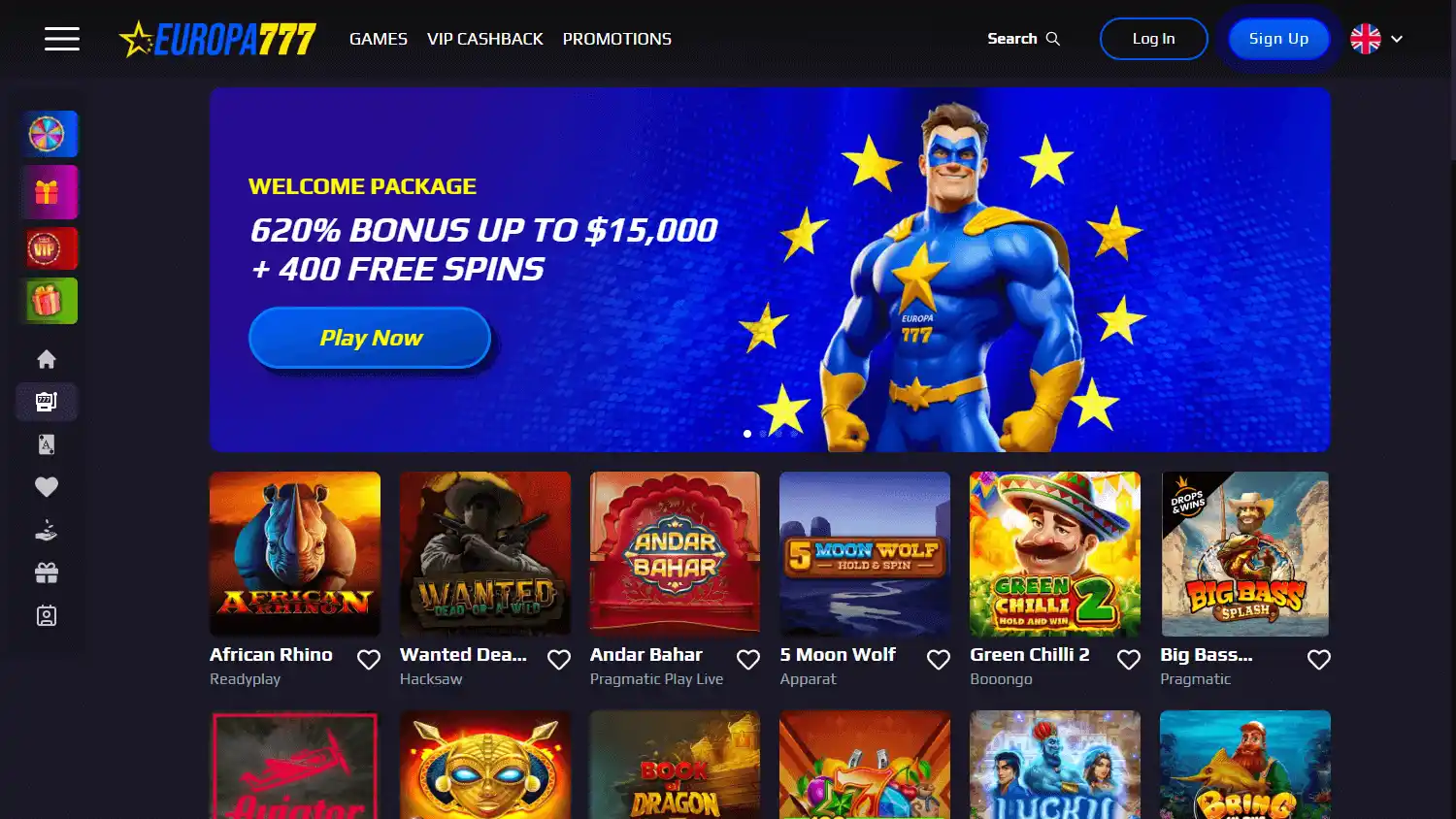 Europa777 Casino screenshot 2
