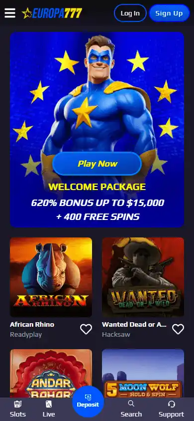 Europa777 Casino screenshot 5
