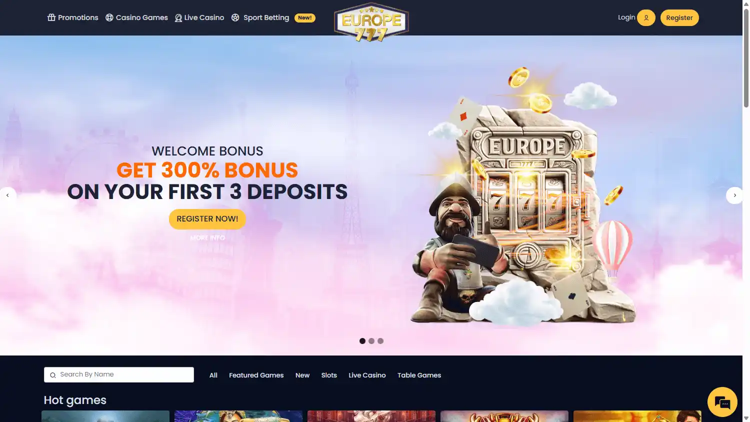Europe777 Casino screenshot 1