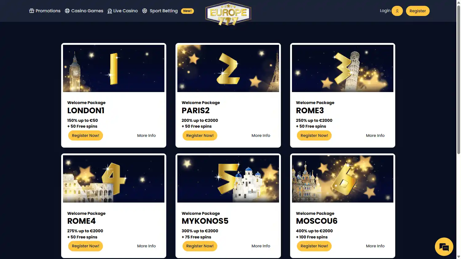 Europe777 Casino screenshot 3