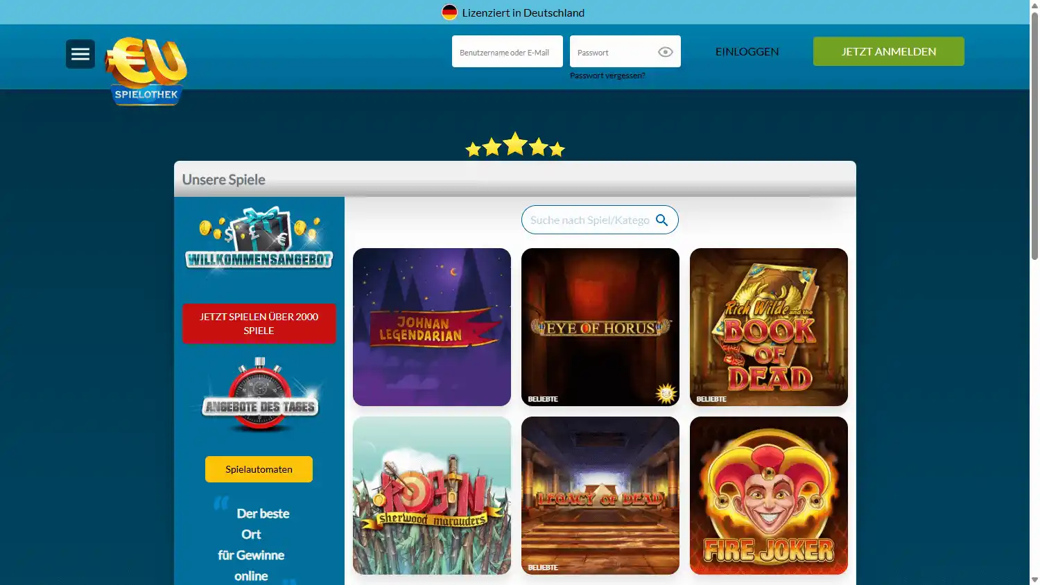EUSpielothek Casino screenshot 2