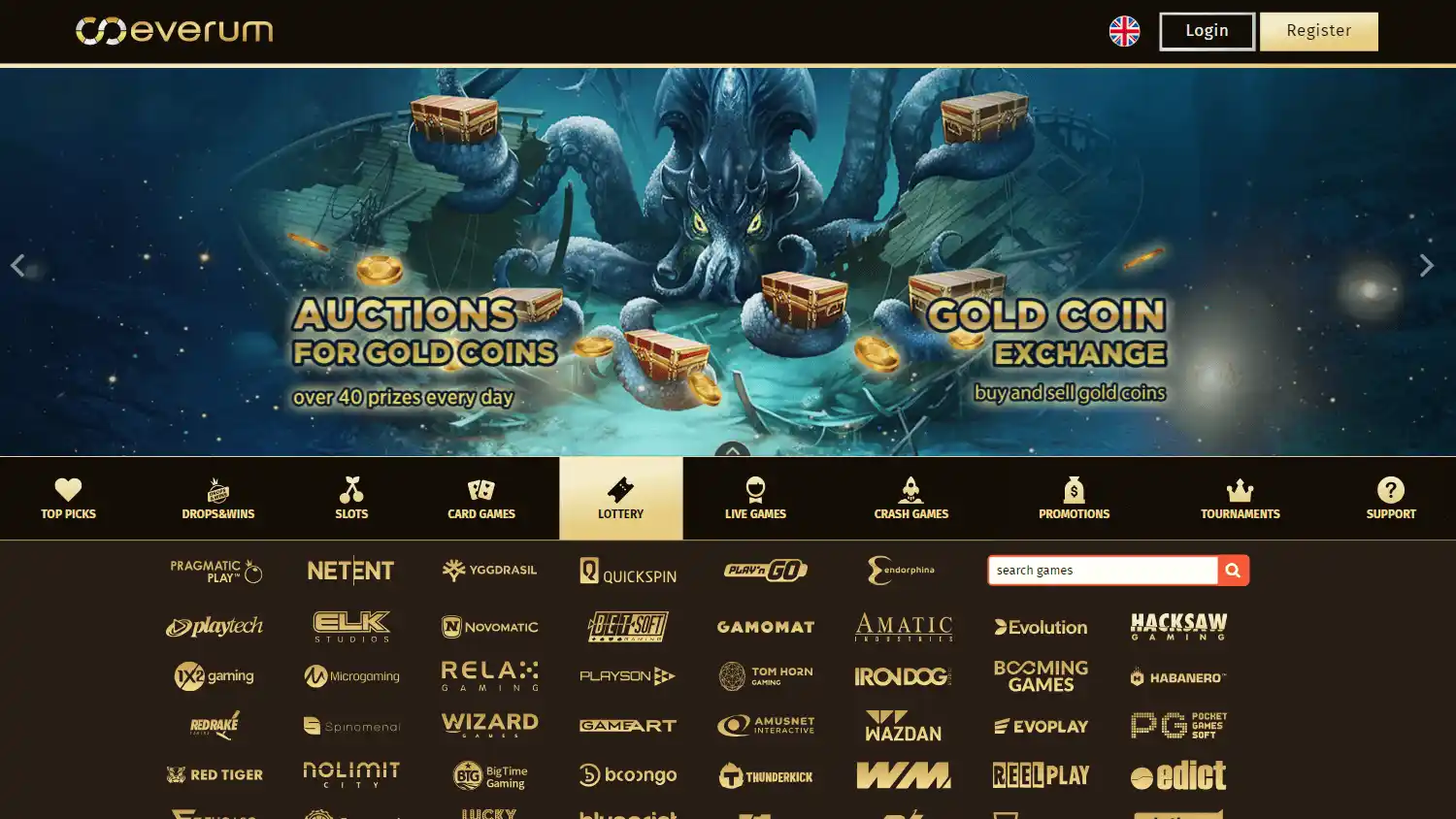 Everum Casino screenshot 1