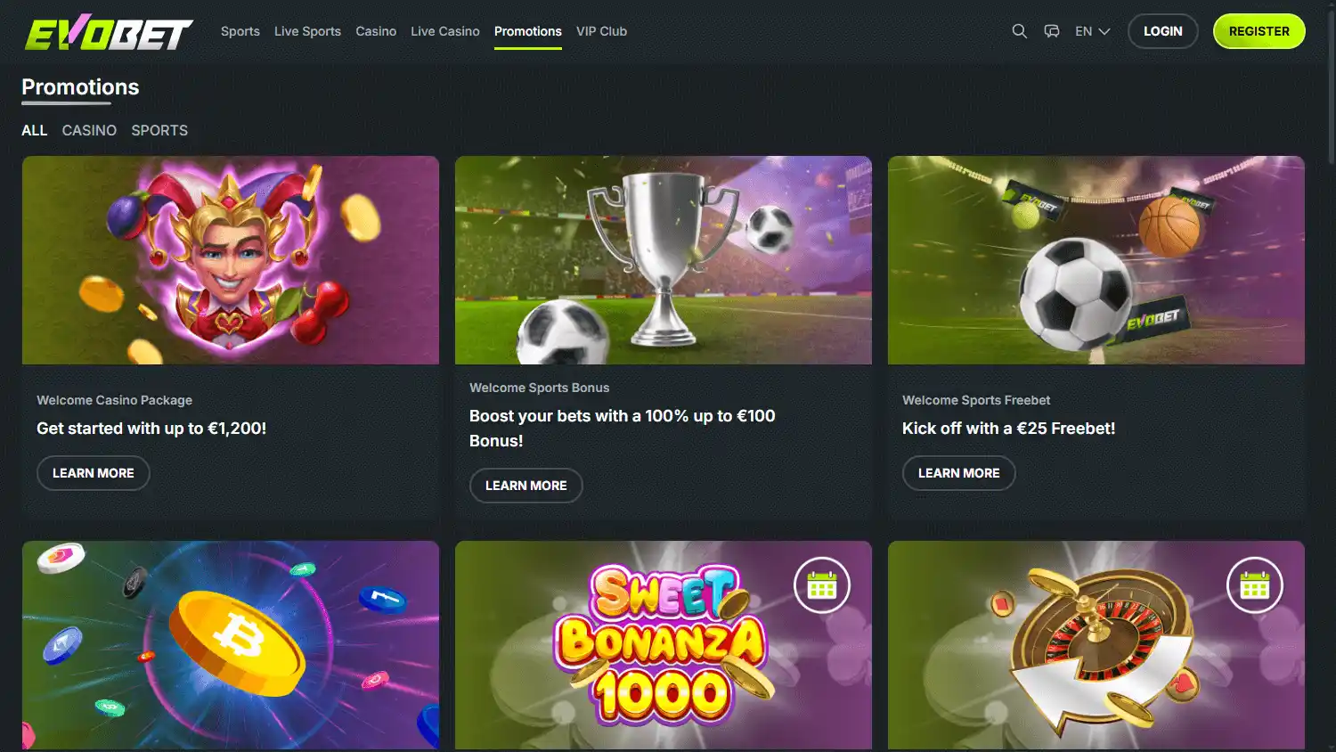 Evobet Casino screenshot 3
