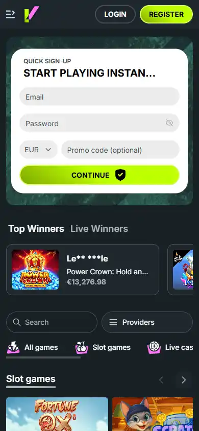 Evobet Casino screenshot 4