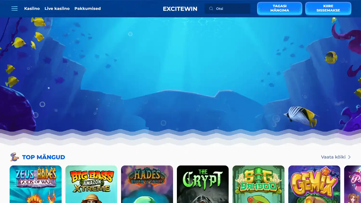 Excitewin Casino EE screenshot 1