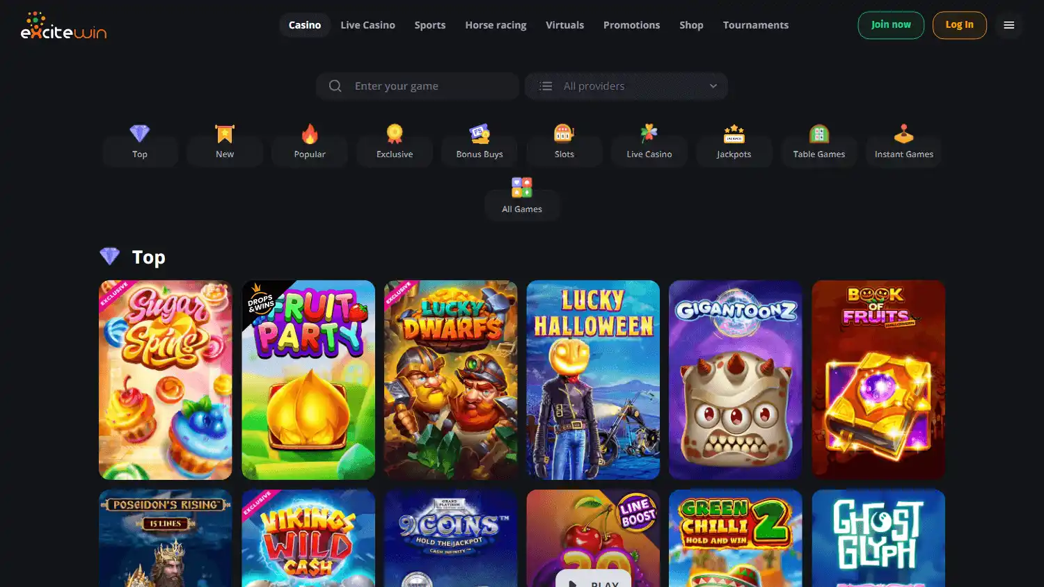 Excitewin Casino EE screenshot 3