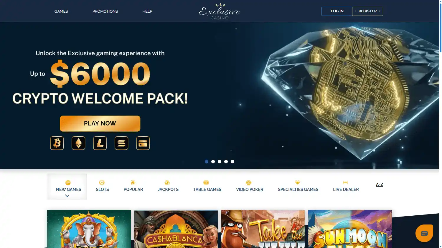 Exclusive Casino screenshot 1