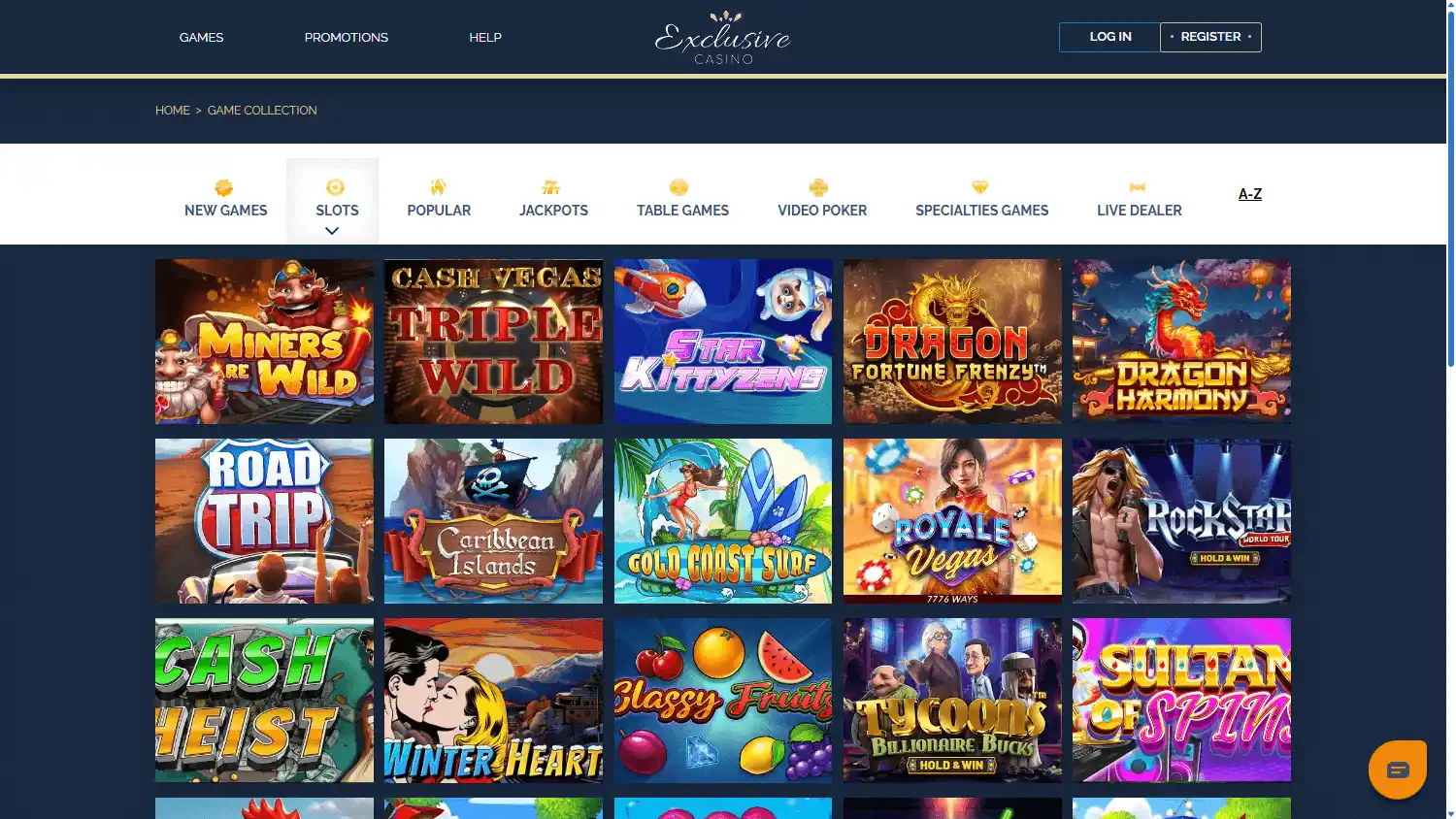 Exclusive Casino screenshot 2
