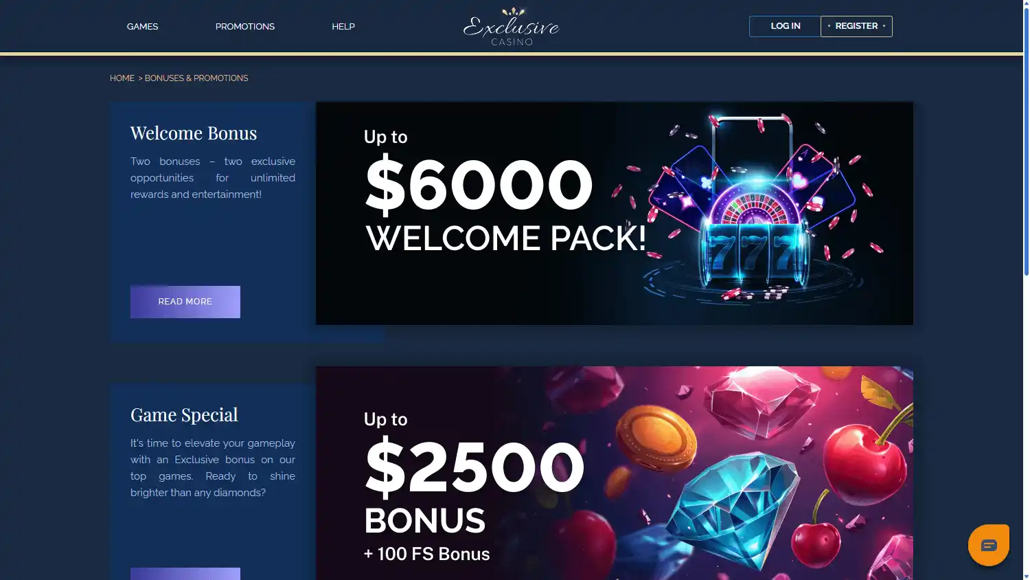 Exclusive Casino screenshot 3