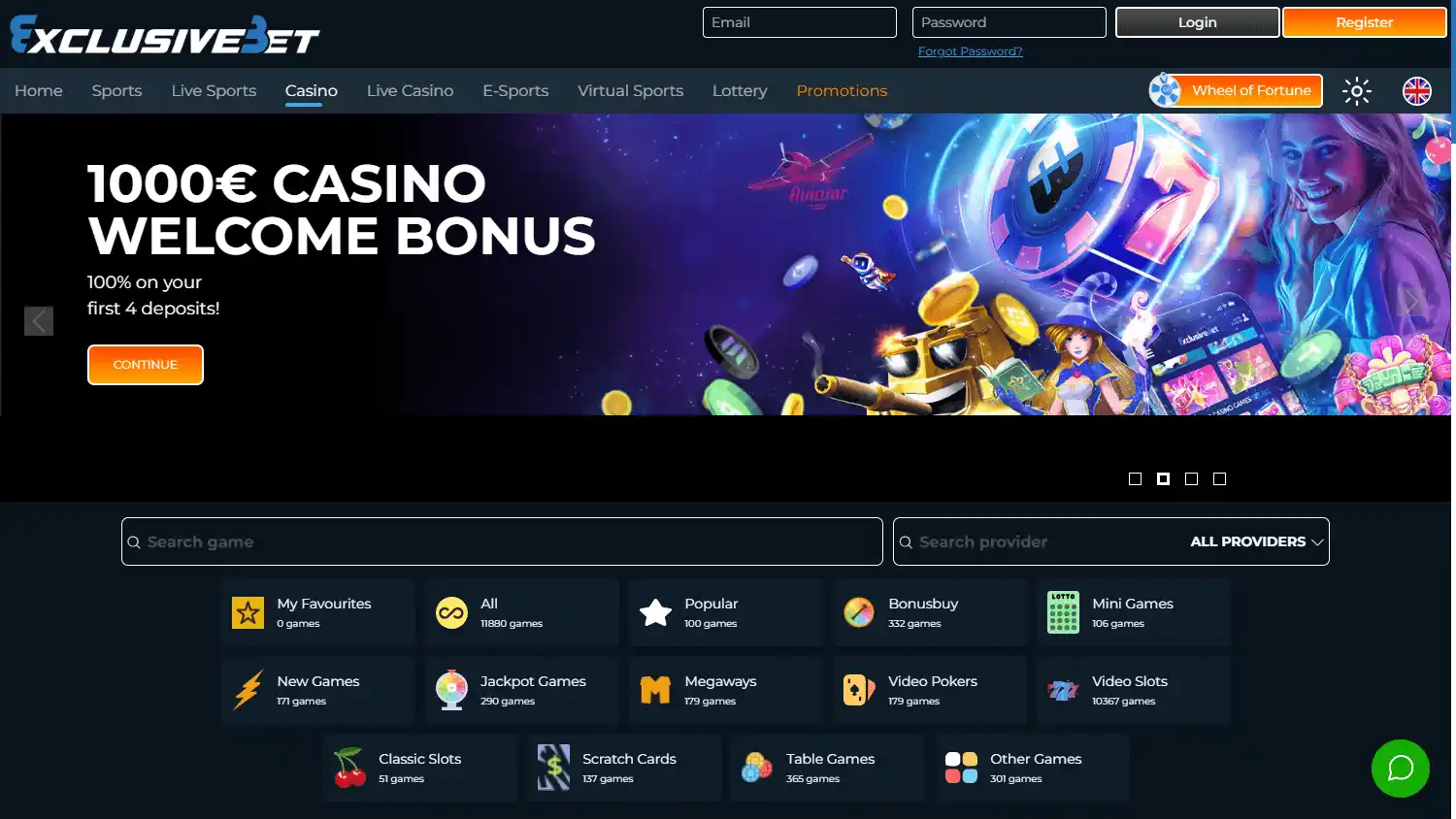 ExclusiveBet Casino screenshot 2