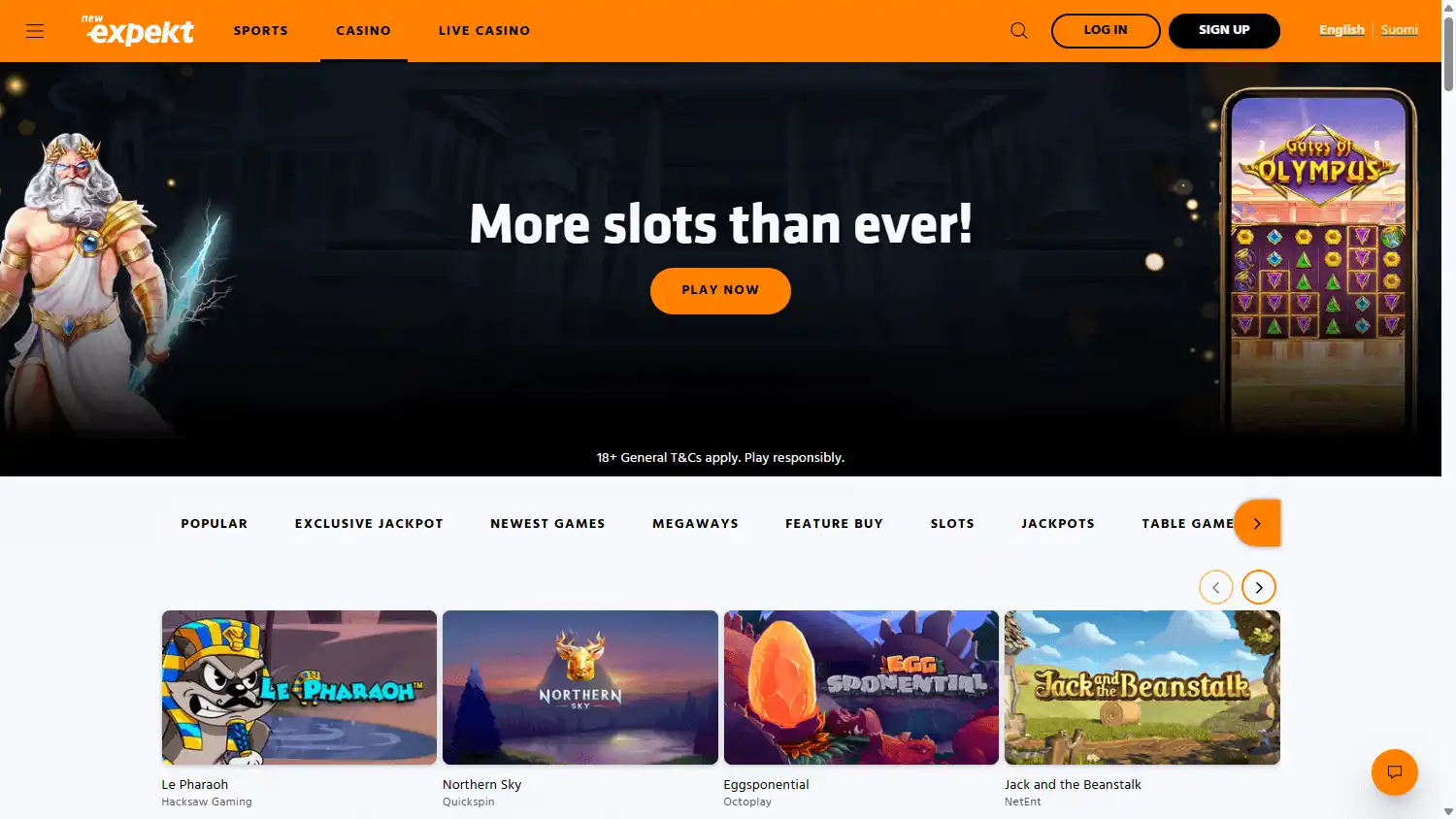 Expekt Casino SE screenshot 3