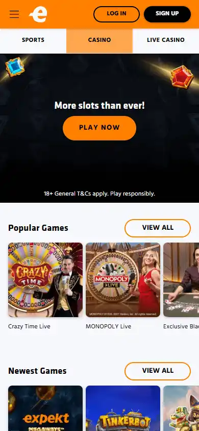 Expekt Casino SE screenshot 5