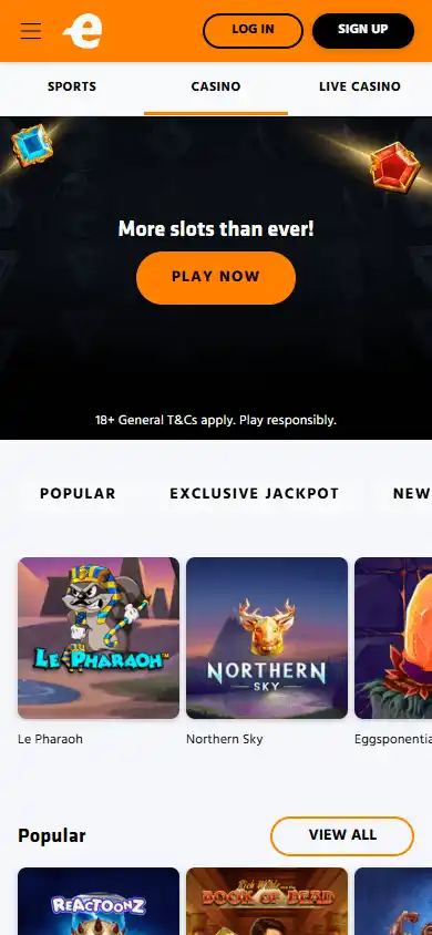 Expekt Casino SE screenshot 6