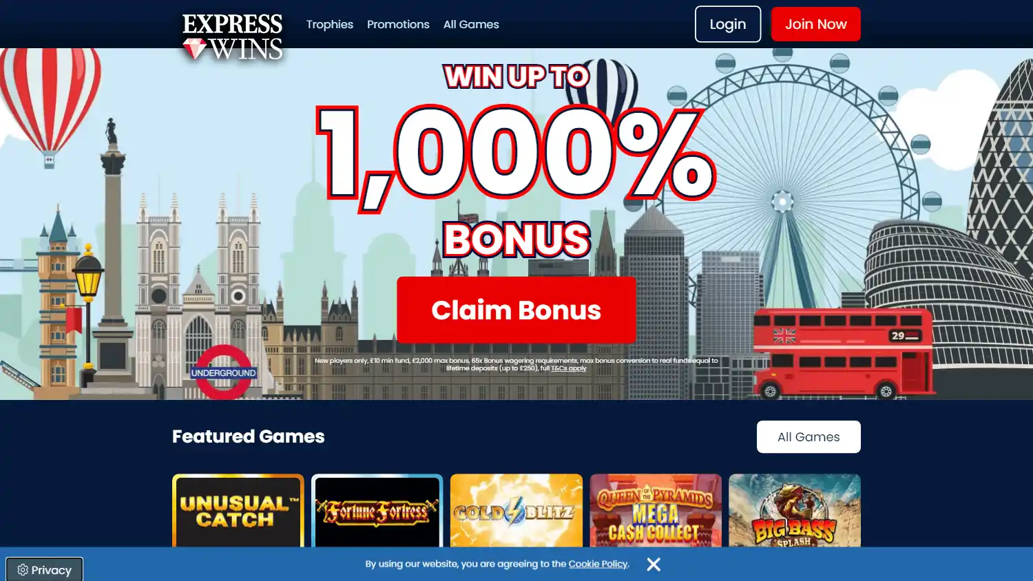 Express Wins Casino IE screenshot 2