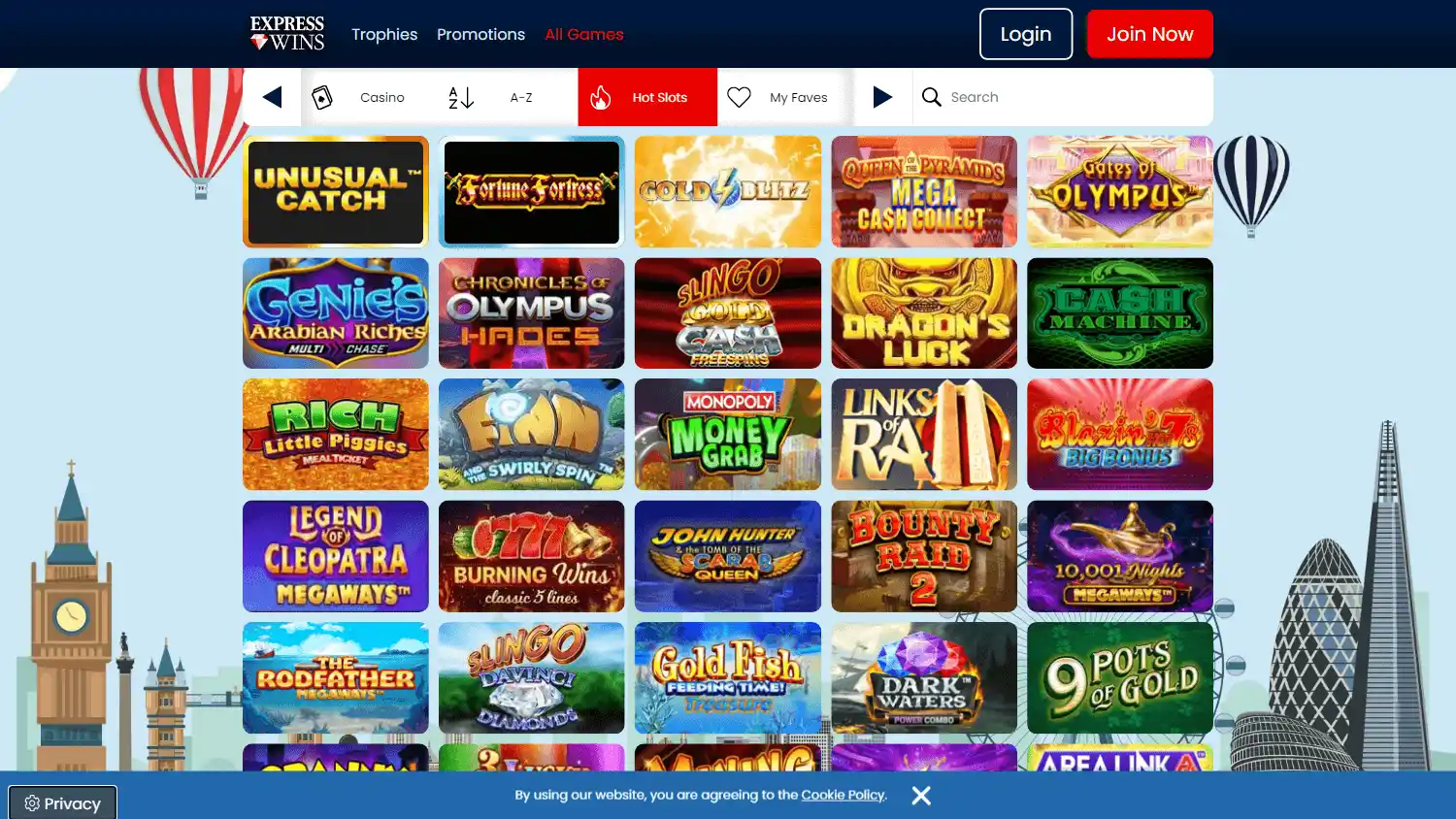 Express Wins Casino IE screenshot 3