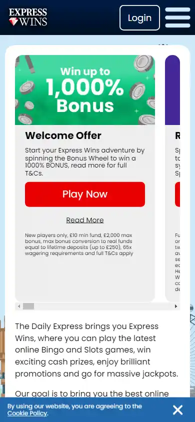 Express Wins Casino IE screenshot 5