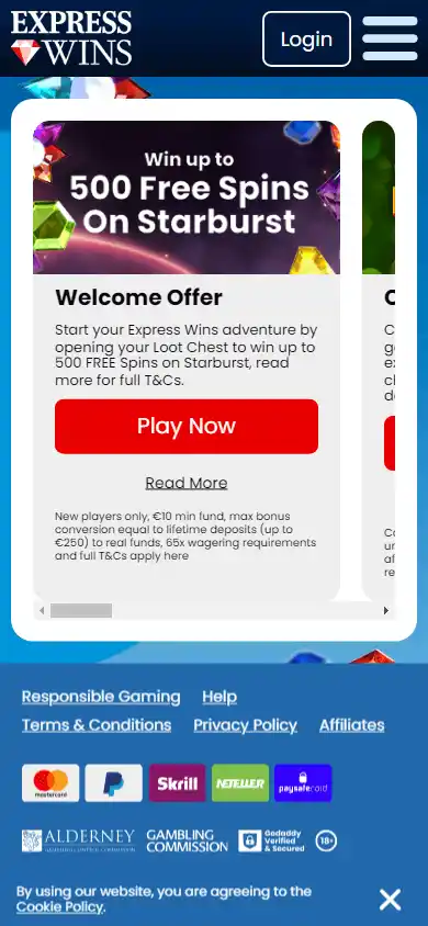 Express Wins Casino IE screenshot 6