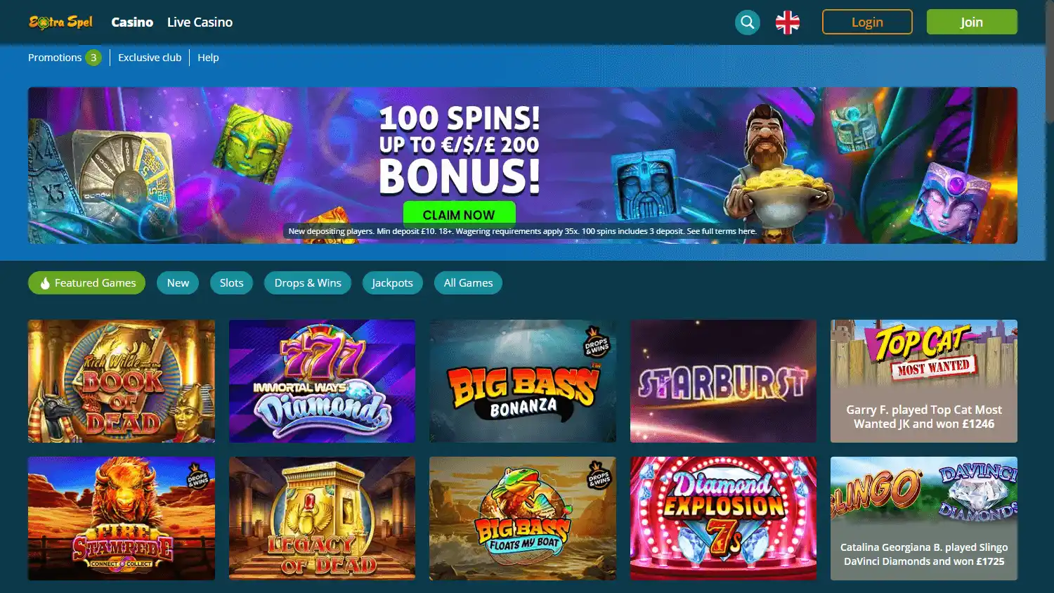 Extra Spel Casino screenshot 1