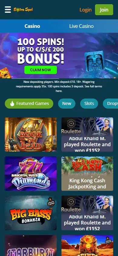 Extra Spel Casino screenshot 3