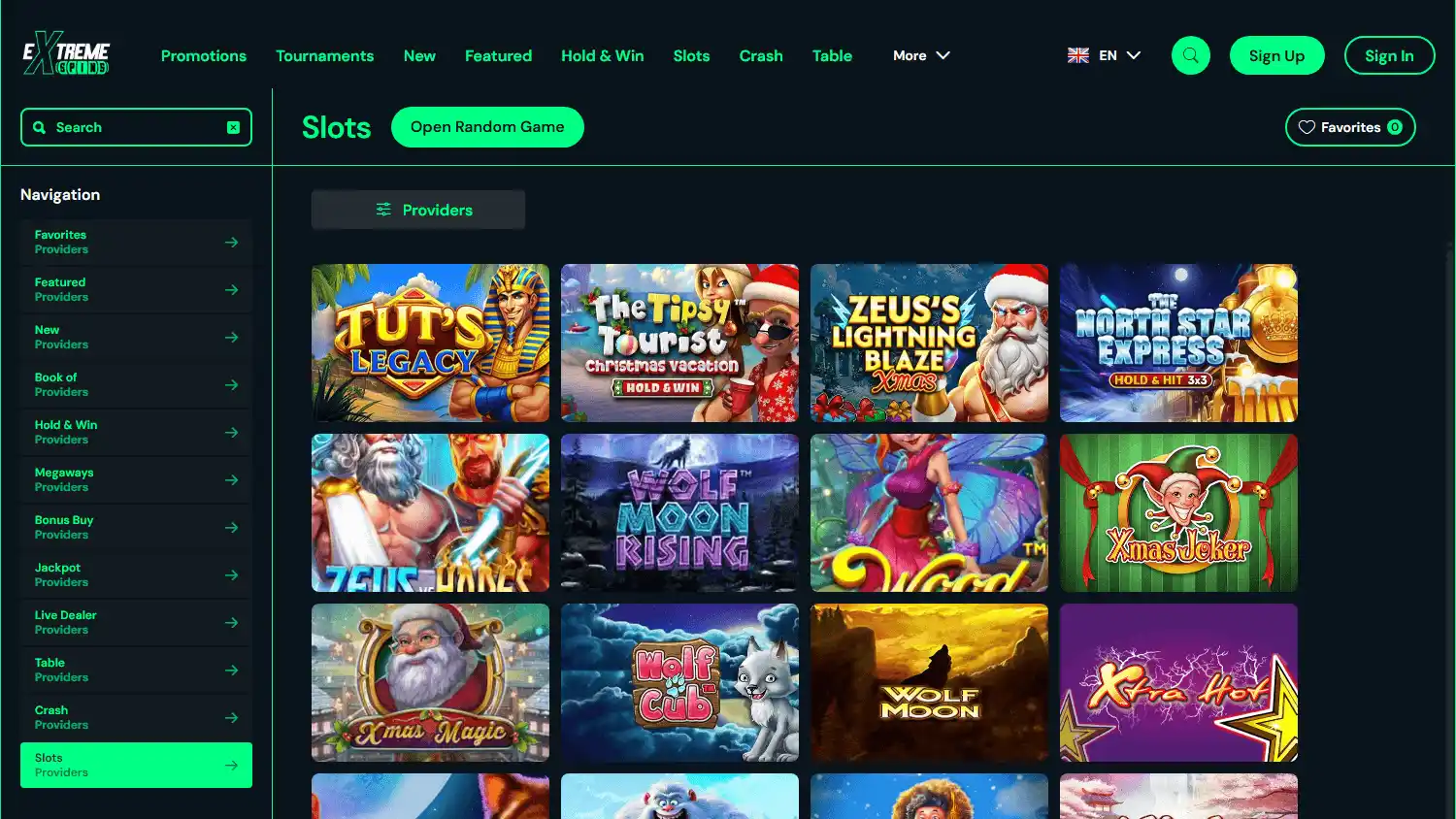 Extreme Spins Casino screenshot 2
