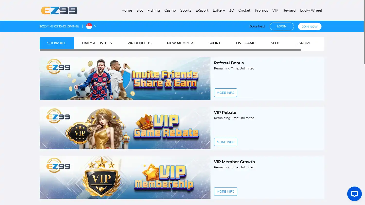 EZ99 Casino screenshot 3