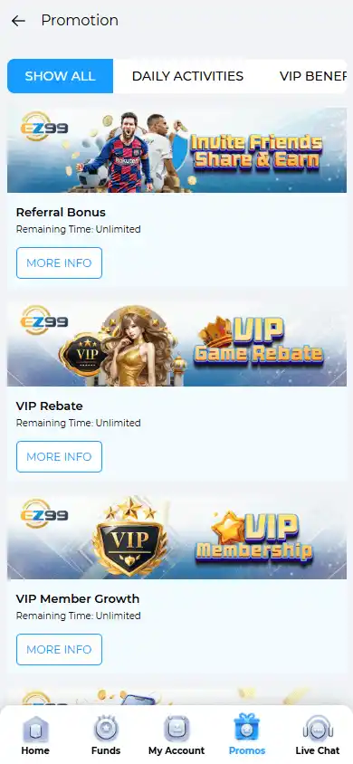 EZ99 Casino screenshot 6