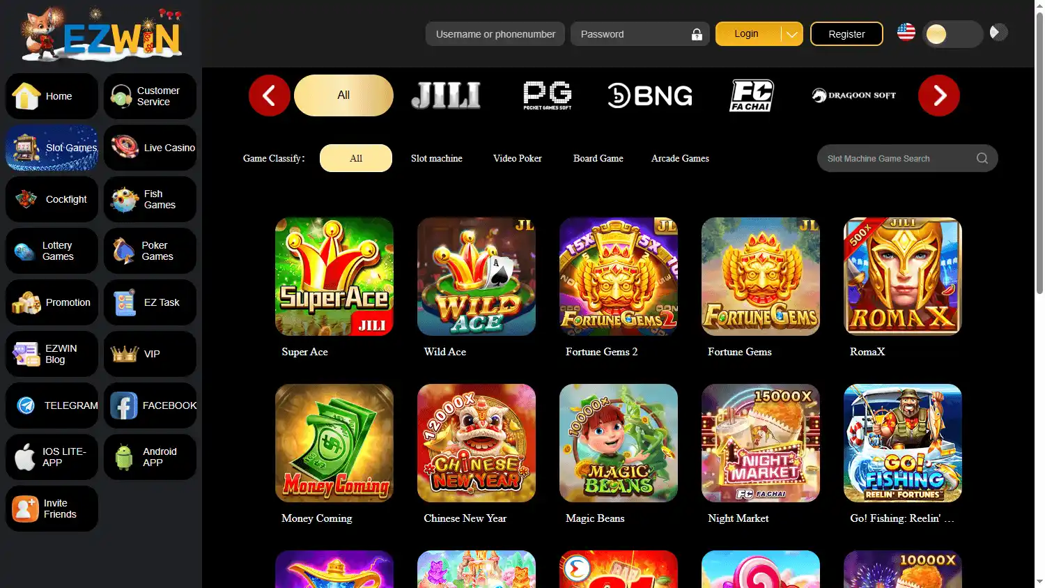 EZWIN Casino screenshot 2