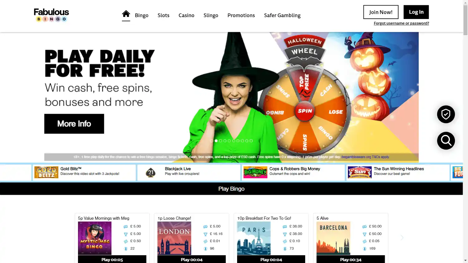 Fabulous Bingo Casino screenshot 1