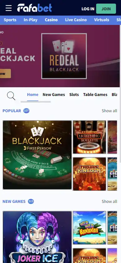 Fafabet Casino screenshot 5