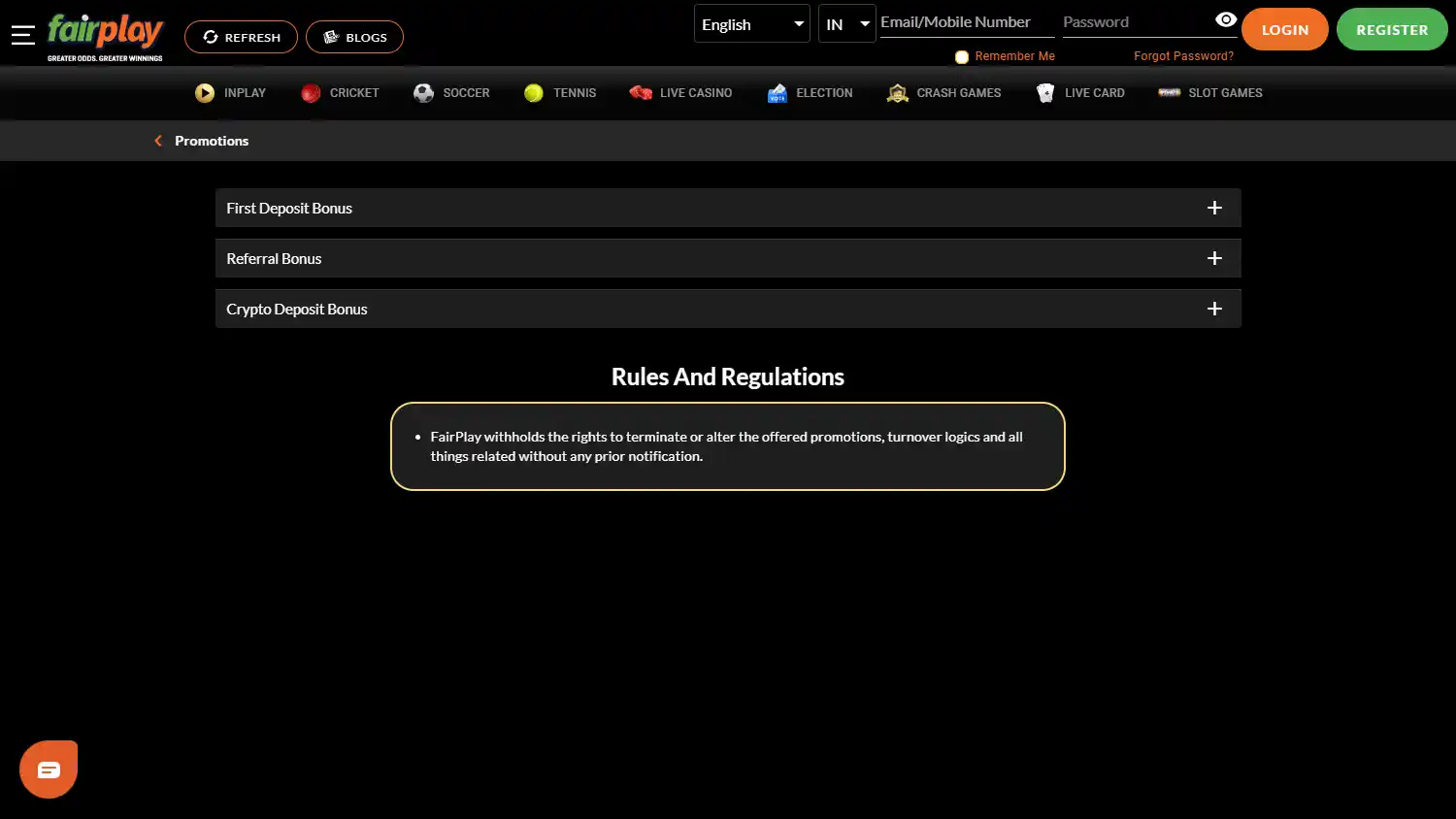 FairPlay IN Casino screenshot 3