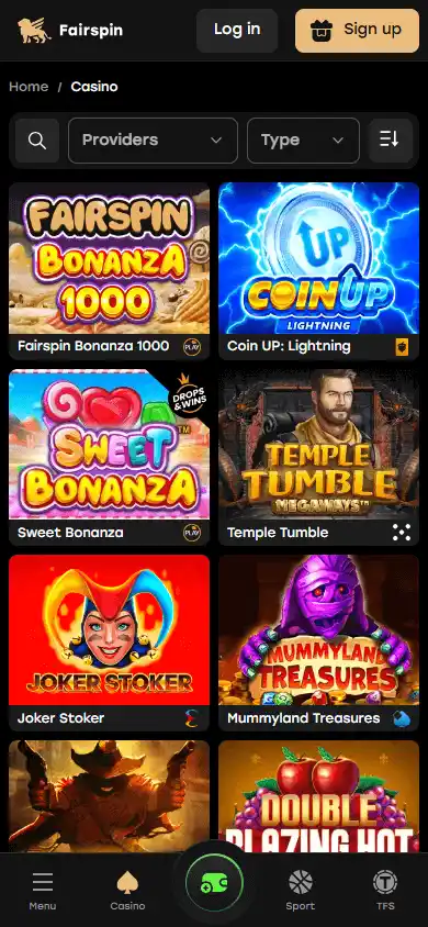 Fairspin Casino screenshot 5