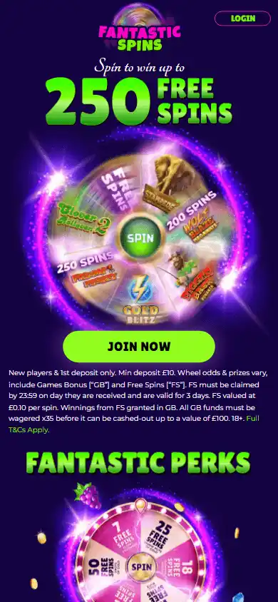Fantastic Spins Casino screenshot 3