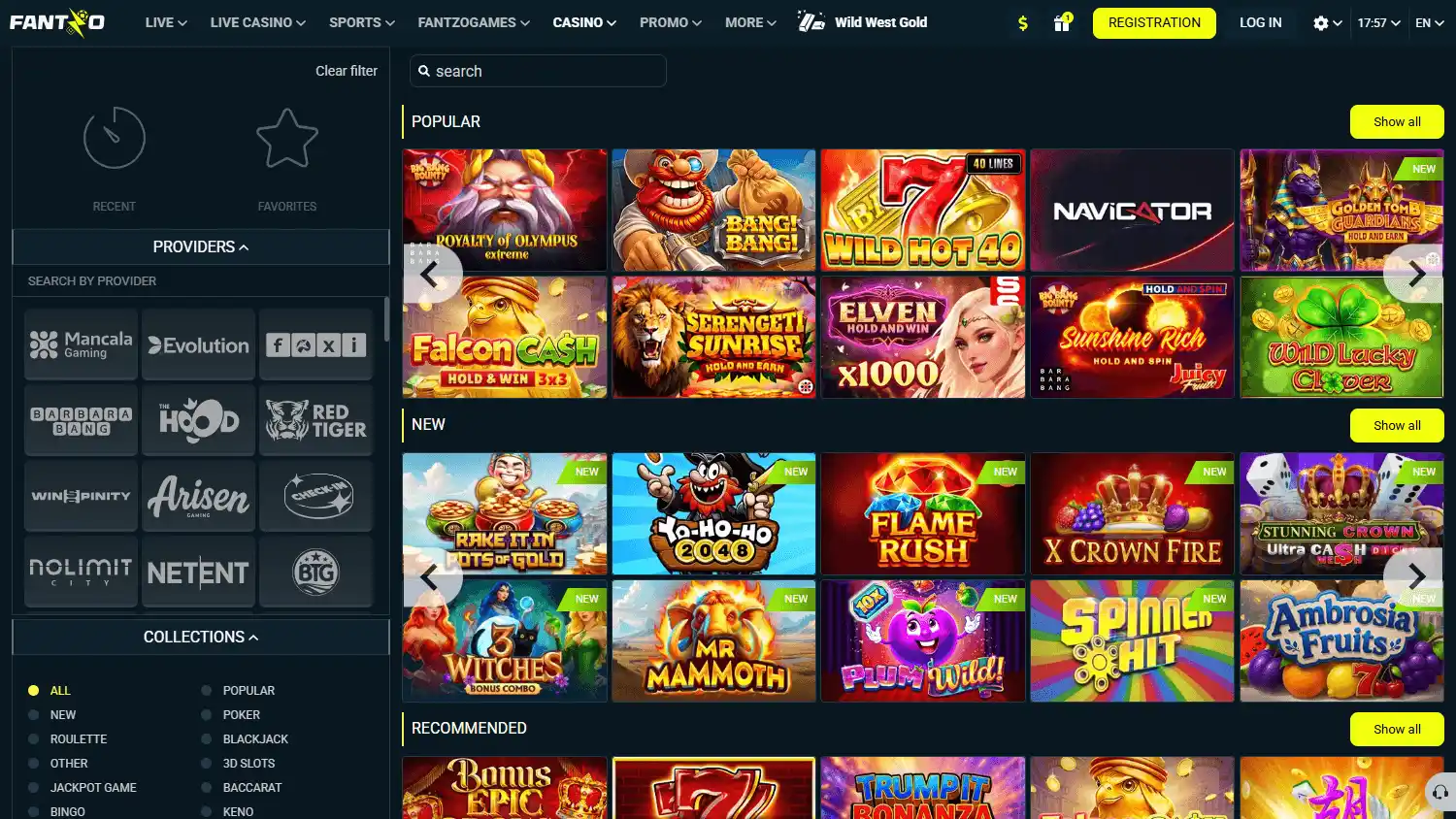 Fantzo Casino screenshot 2