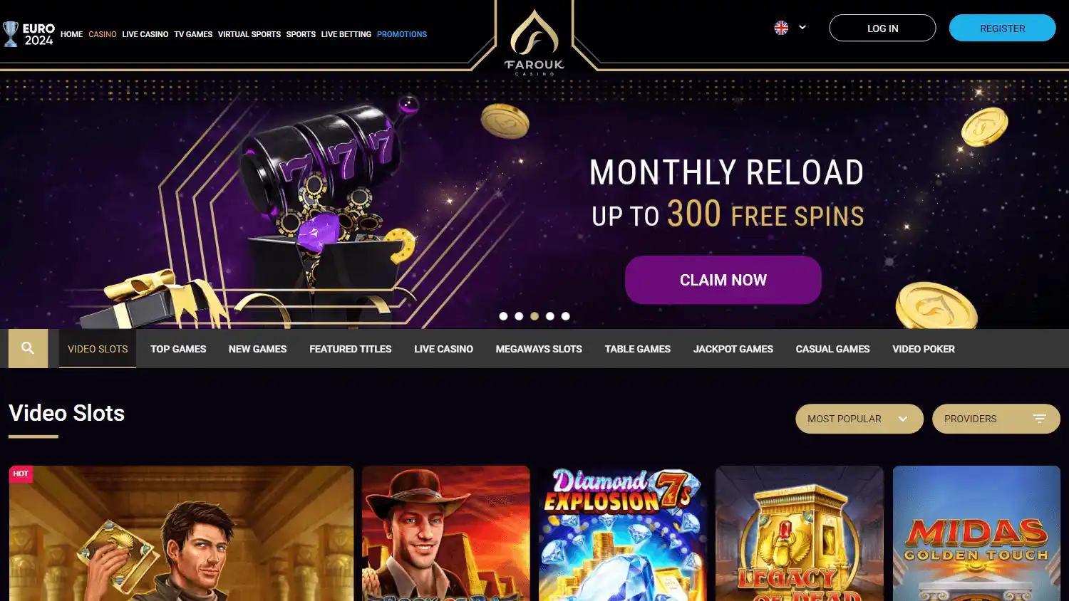 Farouk Casino screenshot 2
