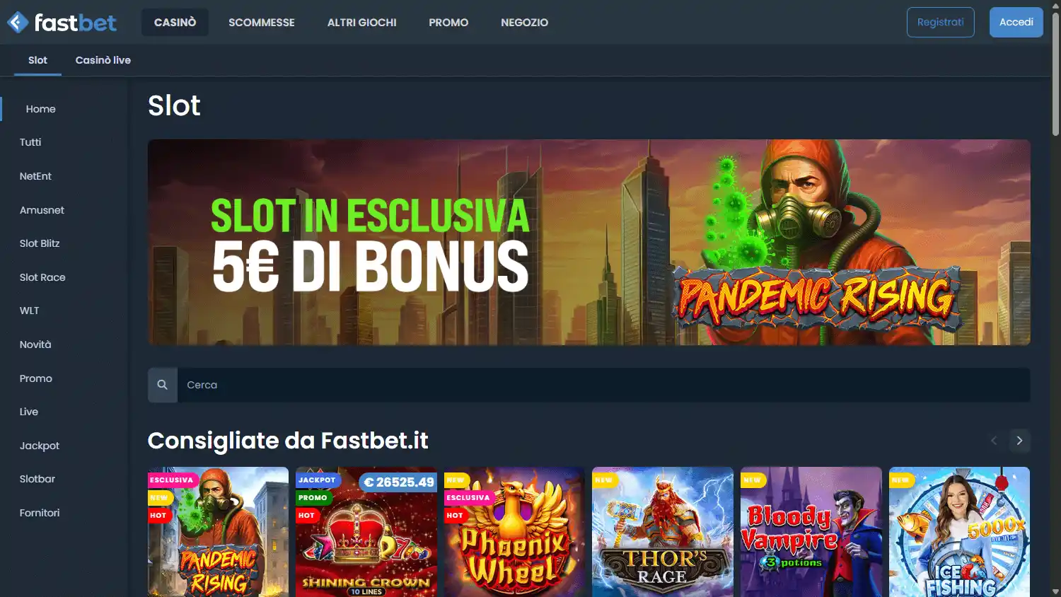 FastBet Casino IT screenshot 2
